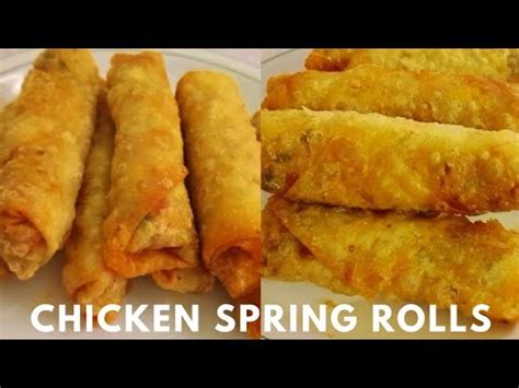 Chicken Spring Roll Recipe Chicken Rolls Chicken Vegetable Roll