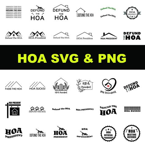 30 Hoa Svg And Png Files Defund The Hoa Hoa President Clipart