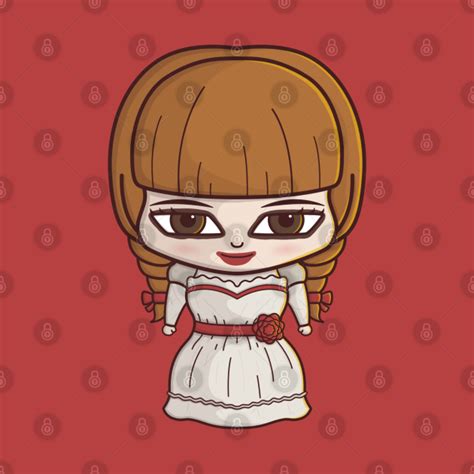 Annabelle The Haunted Doll Chibi Annabelle Pin Teepublic