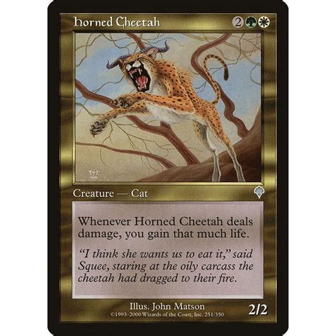 Mtg 金英語版 《有角チータhorned Cheetah》★foil★ インベイジョン Inv Invenf251ツクモヤ ヤフー店