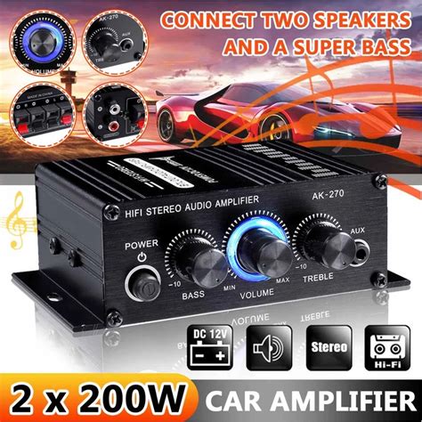 AK380 Amplificador De Potência de 800W Bluetooth Car Home Mini HIFI