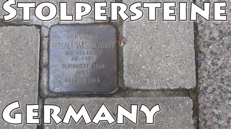 The Holocaust Germany Project Stolpersteine Youtube