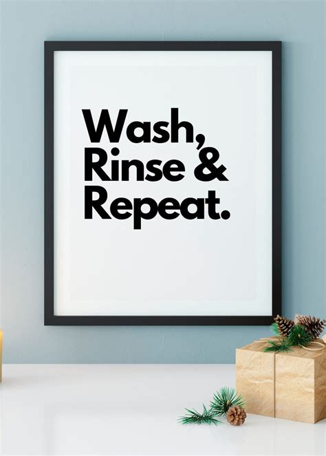 Wash Rinse Repeat Digital Printable Etsy