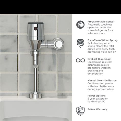 Ultima Selectronic Exposed Urinal Flush Valve Diaphragm Type