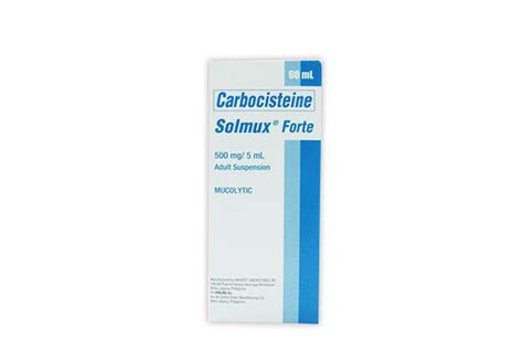 Buy Carbocisteine 500 Mg5 Ml Solmux Forte Cold And Cough Medicines