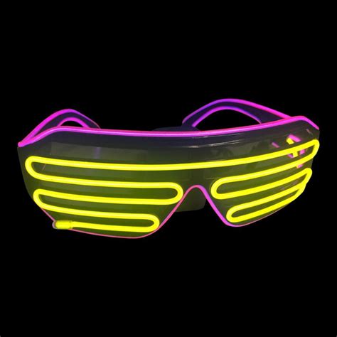 Light Up El Wire Shutter Shades Glowtopia