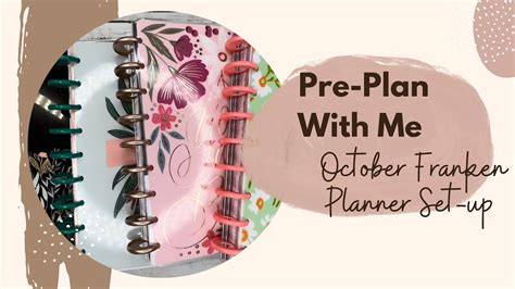 Pre Plan With Me October Franken Planner Set Up YouTube