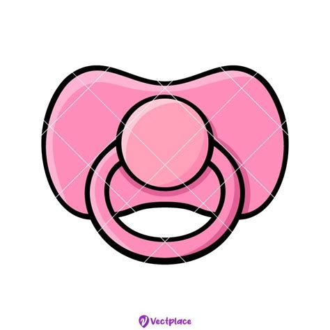 Pink Baby Pacifier Clipart