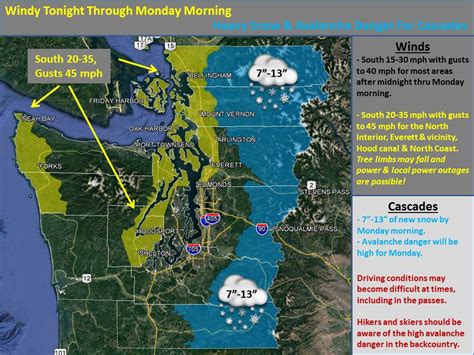 Avalanche And Snowfall Warnings In Washington And Oregon Today 5 12 Of