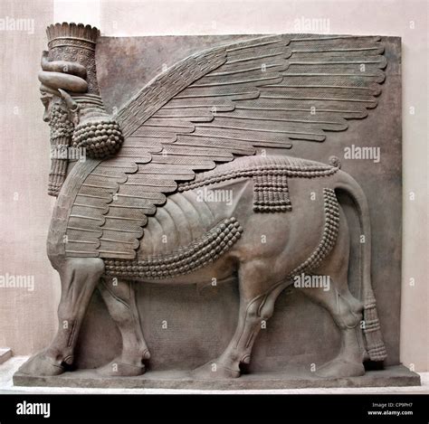 Winged Human Headed Bull Neo Assyrian Palace Of Sargon II 721 705 BC