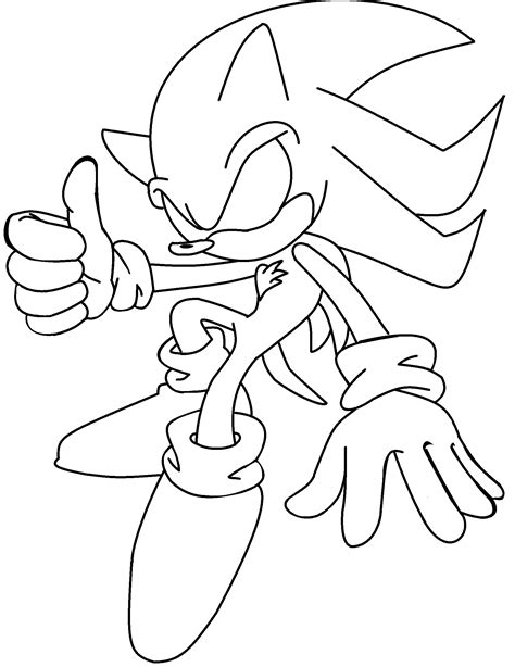 Sonic Shadow Para Colorear