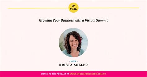 Growing Your Business With A Virtual Summit With Krista Miller Business Coach Angela Henderson