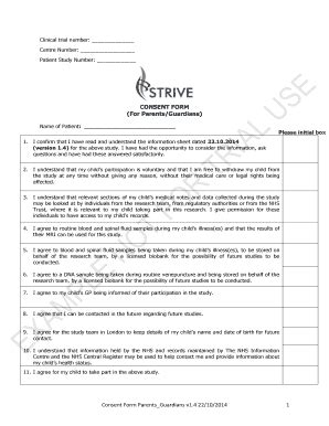 Fillable Online Clinical Trial Number Guy S And St Thomas NHS