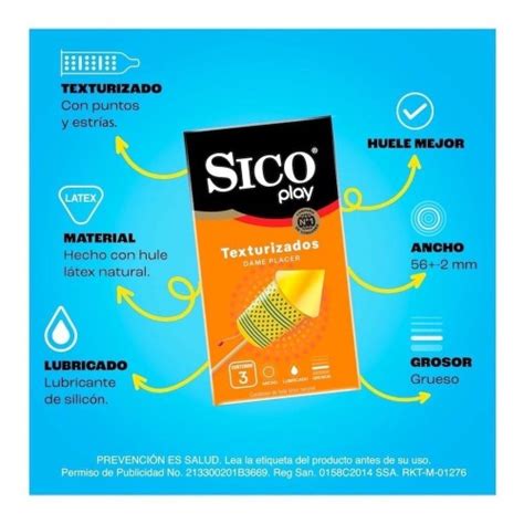 Condones Sico Play Texturizados 3 Pzas Bodega Aurrera Despensa A Tu Casa