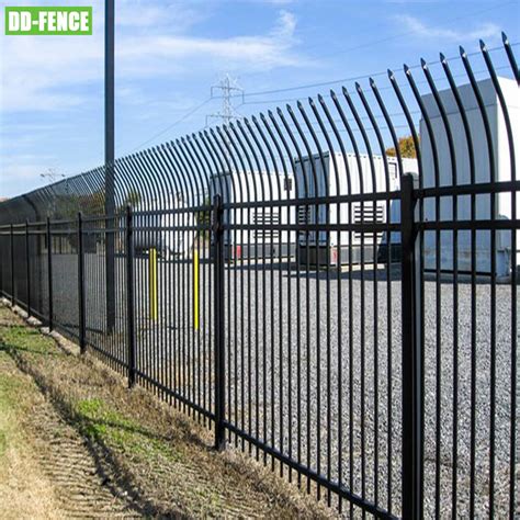 Powder Coated Steel Fence Black Wrought Iron Ornamental Fence Aluminum