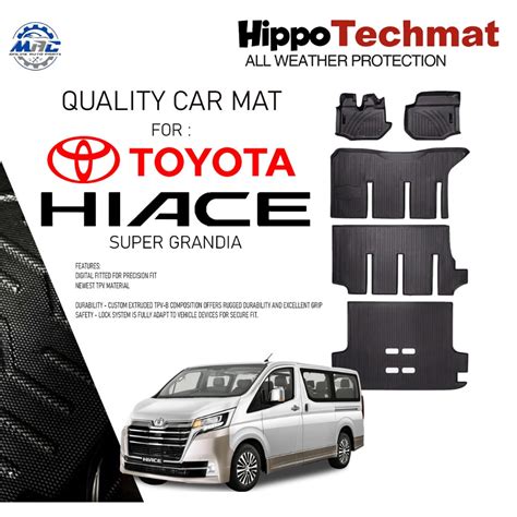 HIPPO TECHMAT For Toyota HIACE SUPER GRANDIA 2007 To 2019 Deep Dish