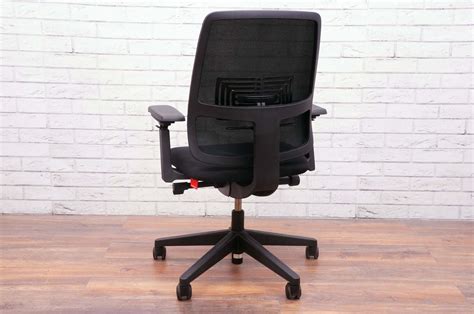 Haworth Lively Task Chair Black Mesh Back Black Fabric Seat