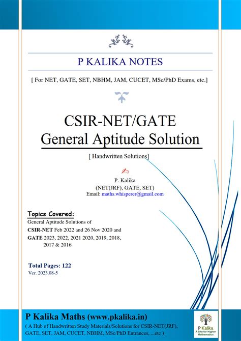 General Aptitude Solutions Of Gate And Csir Net Feb