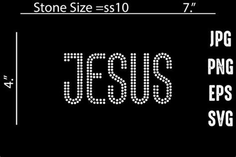 Jesus Rhinestone Template Design Graphic By Mrumu Creative Fabrica