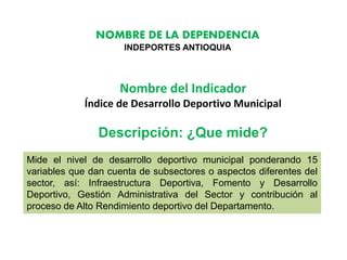 Presentación indeportes antioquia PPT