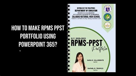 How To Make Rpms Ppst Portfolio Using Powerpoint 365 Youtube