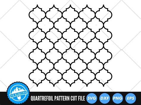 Quatrefoil Pattern Svg Files Quatrefoil Pattern Cut Files Etsy Uk