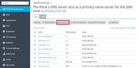 Adding DNS Record QualiSpace Knowledge Base