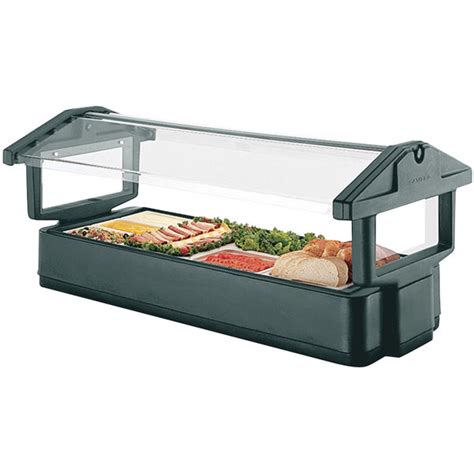 Cambro 6FBRTT519 Green Table Top 6' Food / Salad Bar with Sneeze Guard