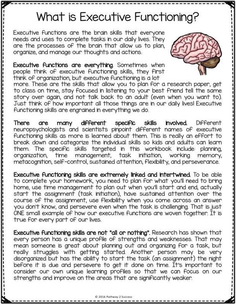 Executive Functioning And Worksheets