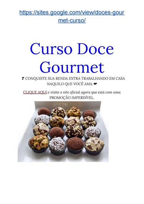 Curso Doce Gourmet Funciona Brigadeiro Gourmet Comprar By Thiago Issuu