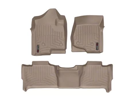 Weathertech Tahoe DigitalFit Front And Rear Floor Liners Tan 45066 1 2