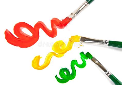 Brushes With Paint Drop Stock Image Image Of Painter 12369385