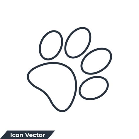 zoology icon logo vector illustration. Paw Print symbol template for ...