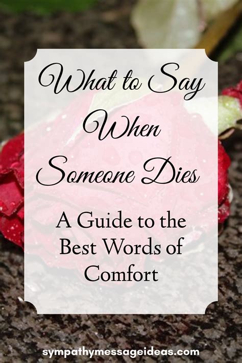 What To Say When Someone Dies A Guide To The Best Words Of Comfort Sympathy Card Messages