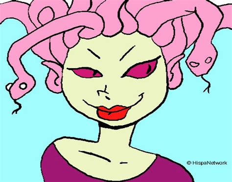 Dibujo de Mujer medusa pintado por en Dibujos net el día 06 10 15 a las