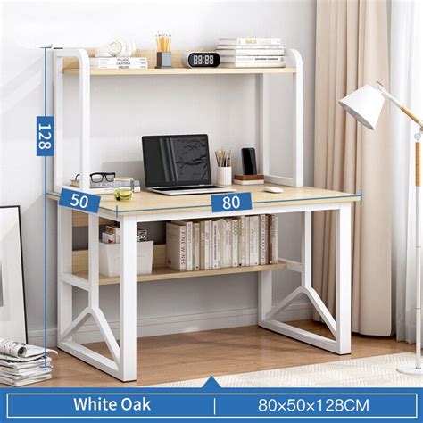 Kekeeready Stockmodern Computer Study Desk With Book Shelf With