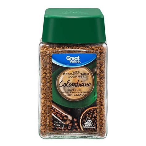 Café Soluble Great Value Descafeinado Colombiano Gourmet 175 G Walmart