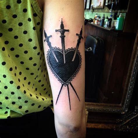 Three Of Swords Tarot Card Tattoo Tattoos Tarot Tattoo Card Tattoo