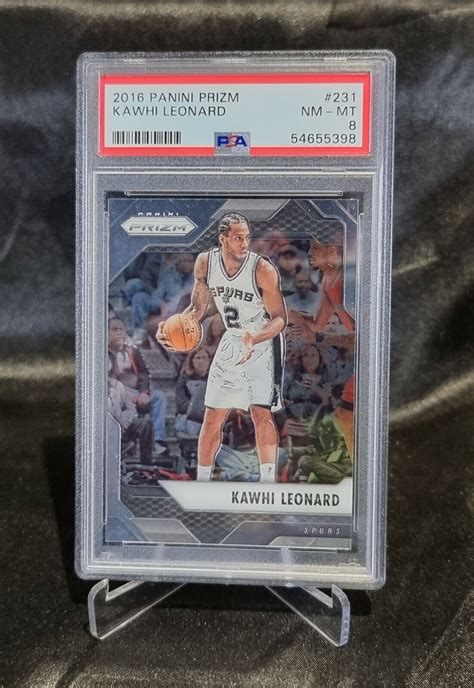 Panini Prizm Kawhi Leonard Psa Near Mint Spurs Clippers Ebay