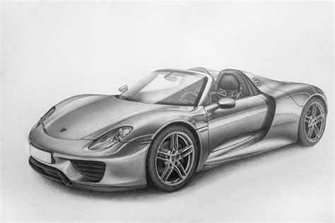 Porsche 918 Spyder • Pencil on Behance