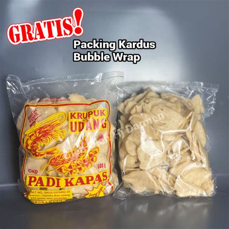 Kerupuk Udang Cap Padi Kapas 500gram Sirihan Khas Indramayu Lazada