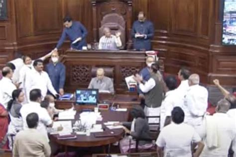 Parliament Updates 19 Rajya Sabha Mps Suspended For This Week Upper