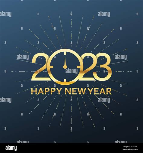 Vector De Oro Texto De Lujo 2023 Feliz Año Nuevo Diseño De Números