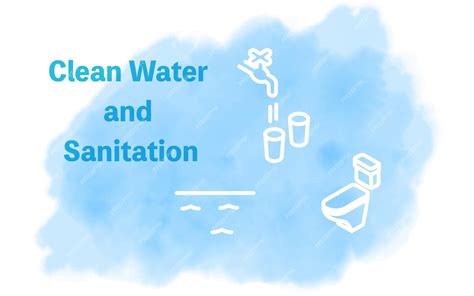 Premium Vector Watercolor Style Sdgs Goal 6 Clean Water And Sanitation