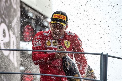 Winner Ferrari S Monegasque Driver Charles Leclerc