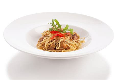 Thai Style Fusion Spaghetti Stock Image Image Of Fusion Herb 45814397