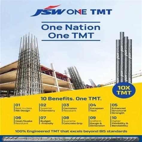 JSW ONE TMT Bars 550 D Fe 550D CRS At Best Price In Noida By Easy