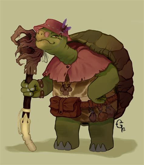 [OC] [Art] Crush, the herb loving tortle druid! : r/DnD