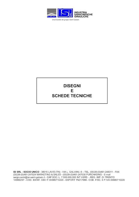 PDF DISEGNI E SCHEDE TECNICHE Angelfire Tecniche ISI Catalogo