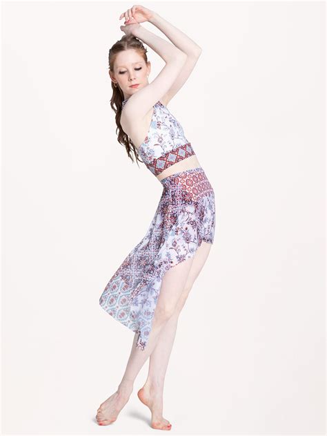 Short Dragonfly Skirt Patchwork Mesh Elevé Dancewear